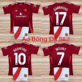 Bộ Quần Áo Bóng Đá Trẻ Em CLB Manchester United 24/25 - Chuẩn Mẫu Thi Đấu - Vải Polyester Gai Thái