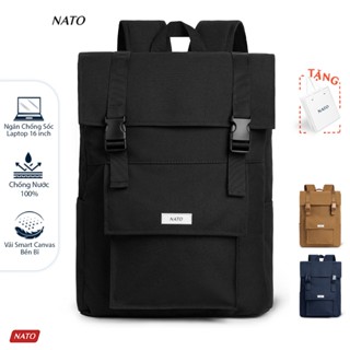 Balo NATO® "Bump - Backpack" Sợi Vải Smart Canvas Cao Cấp Đựng Laptop 16 Inch Nam Nữ Đẹp Đi Học