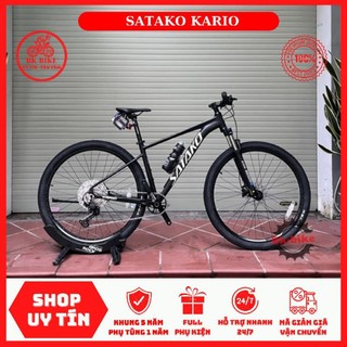  Xe Đạp SATAKO KARIO • Khung nhôm phuộc dầu Suntour 3 món Shimano M6100 cối nổ MS cao cấp 