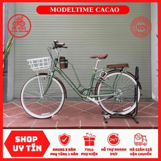  Xe Đạp MODELTIME CACAO • Khung nhôm groupset Shimano Revoshift phanh V bánh 26" 