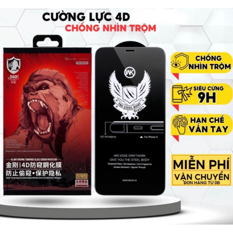 [ Oppo A16- A16K -A1K -A17K ] Kính Cường Lực Chống Nhìn Trộm Kingkong