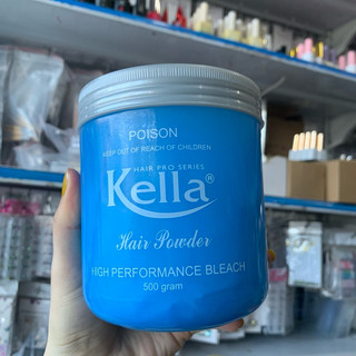 Bột tẩy tóc KELLA 500g hạt mịn xanh nâng tông mạnh nhanh lên màu không hôi bụi ít bào mòn tóc sản phẩm thợ chuyên nghiệp