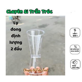 Ly nhựa định lượng 2 đầu 20cc, ly đong 40cc , ly jigger đong pha chế cocktail, ly đong nước