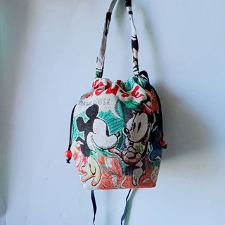 Túi rút  đeo chéo thổ cẩm  mini size 20cm