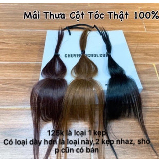 Tóc thật 100% Mái che hói mái thưa❤️ cột 3D cao cấp