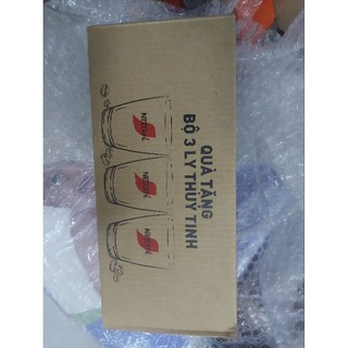 Bộ 3 ly thủy tinh nescafe Luminarc