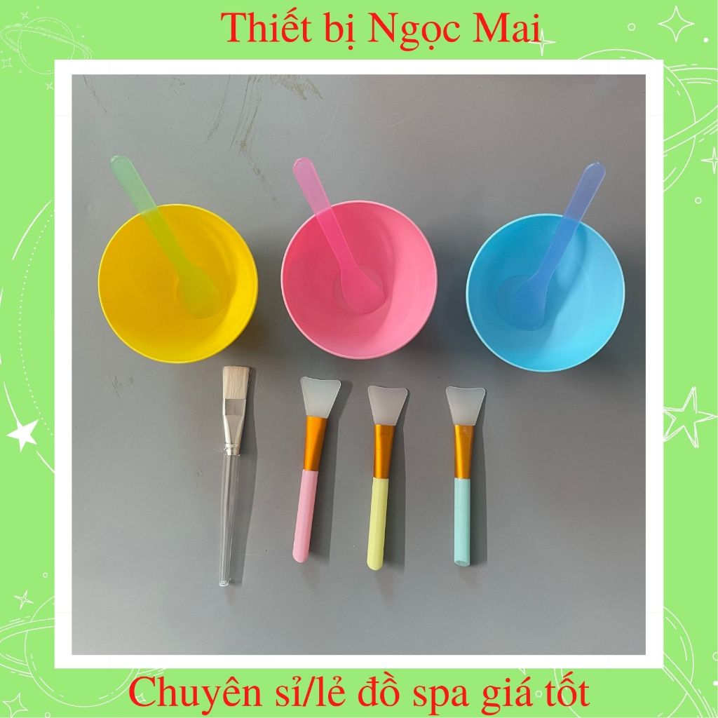Combo bát, chổi, thìa đắp mặt siêu rẻ