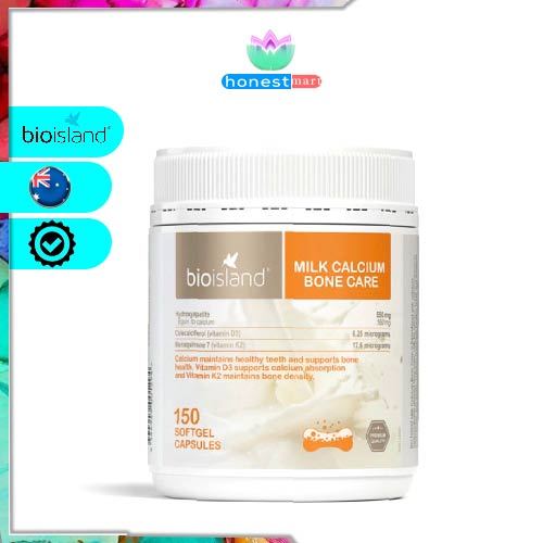 Viên uống Canxi sữa BioIsland Milk Calcium Bone Care 150 viên