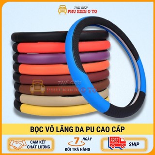 Bọc Vô Lăng Da PU cao cấp size 38cm - Da Mềm Mại Chắc Tay Khi Đánh Lái cho mọi dòng xe ô tô