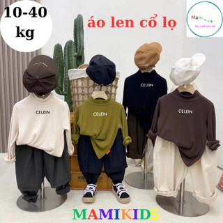 Áo len cổ lọ cho bé 10-40kg, áo cổ cao giữ nhiệt len mềm, siêu co giãn chữ yes sang chảnh