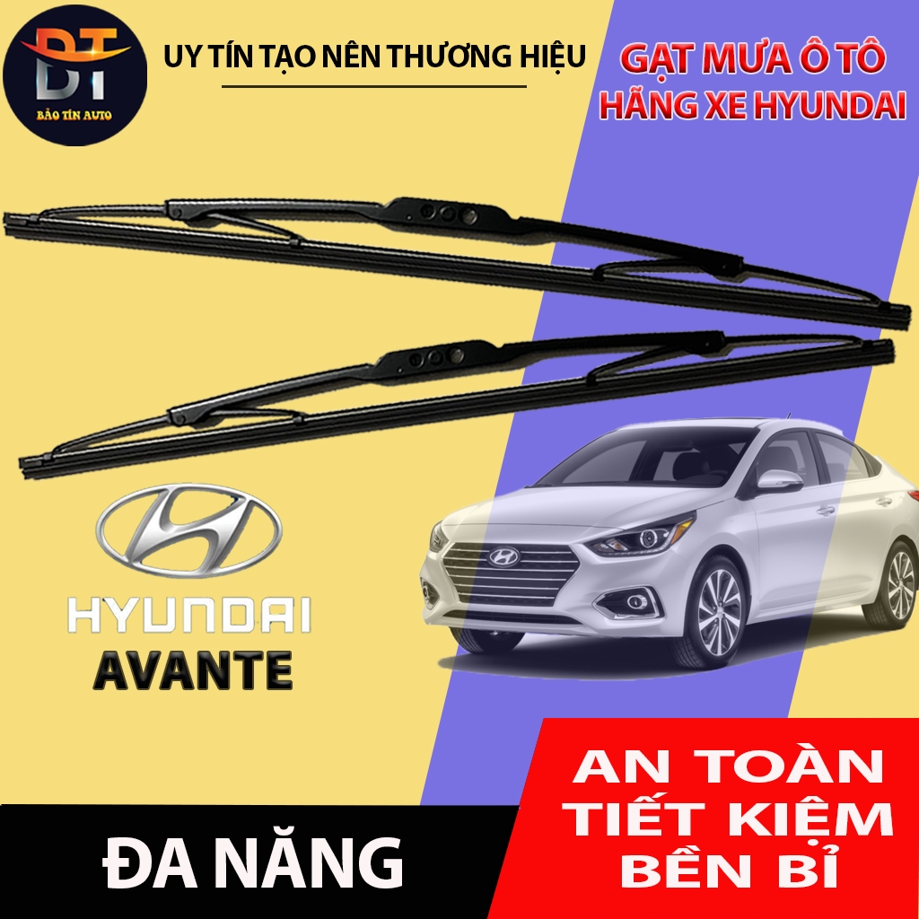 [HYUNDAI AVANTE] Cần gạt mưa khung xương, chổi gạt mưa xe Hyundai Avante , gạt kính xe oto, thanh gạ