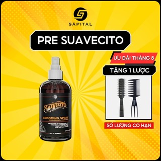 Xịt tạo phồng tóc Suavecito Grooming Spray 227ml | Pre-Styling bảo vệ nhiệt cho tóc - Tạo độ phồng tự nhiên