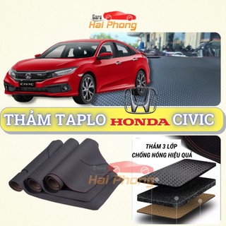 Thảm taplo Honda Civic 2016 - 2021 dập vân Cacbon cao cấp, chống nóng ô tô hiệu quả