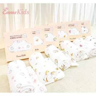 Khăn Tắm Quấn 6 Lớp Nhiều Họa Tiết Cotton Organic Cao Cấp EmmaKids Dày Mềm, Thấm Hút Tốt Cho Bé KT 1m*1m1 (Họa Tiết)