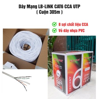 {Thùng 305M}Dây mạng LbLink Cat6 CCA UTP -Sản Phẩm Bán Chạy Nhất