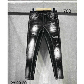 quần bò jean nam dsq đen xám rách kiểu bụi đẹp,chất jean dày mềm co giãn tốt chuẩn form tôn dáng KAYSTORE