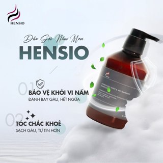 Dầu gội thảo dược nấm men HENSIO 500ml, dầu gội đầu hỗ trợ trị gàu nấm ngứa da đầu