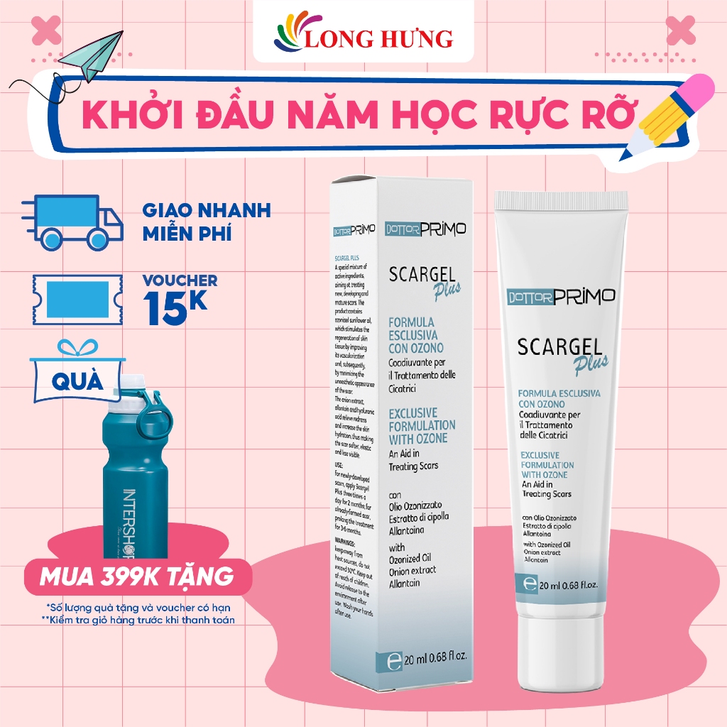 Kem bôi DottorPrimo Scargel Plus hỗ trợ làm liền sẹo (10ml/20ml)