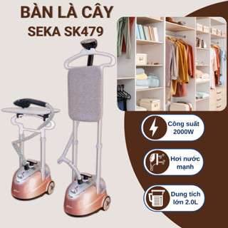 Bàn là cây hơi nước kèm bàn ủi SEKA SK-479 dung tích 2.0L, công suất lớn 2000W dễ dàng sử dụng, phù hợp với mọi loại vải