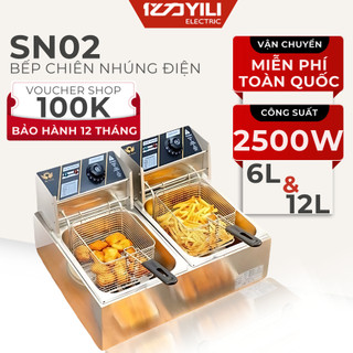 Bếp Chiên Nhúng Điện SUNNY Cao Cấp,  Bếp Chiên Ngập Dầu YILI, Bếp Chiên Nhúng Eton Loại Dày Bảo Hành 1 Năm