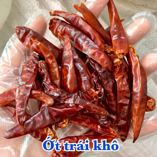 1Kg Ớt khô nguyên trái cay nồng (trái vừa) không phẩm màu dùng nấu lẩu Tứ Xuyên, làm sa tế, ớt bột