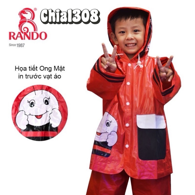 ÁO MƯA BỘ TRẺ EM CAO CẤP RANDO