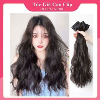 Tóc giả kẹp xù dợn, kẹp phồng chân tóc, combo 3 dải tóc sợi tơ mềm mượt.