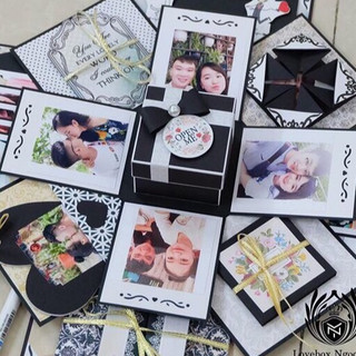 HỘP QUÀ LOVE BOX FREE IN HÌNH TẶNG KÈM TÚI GIẤY