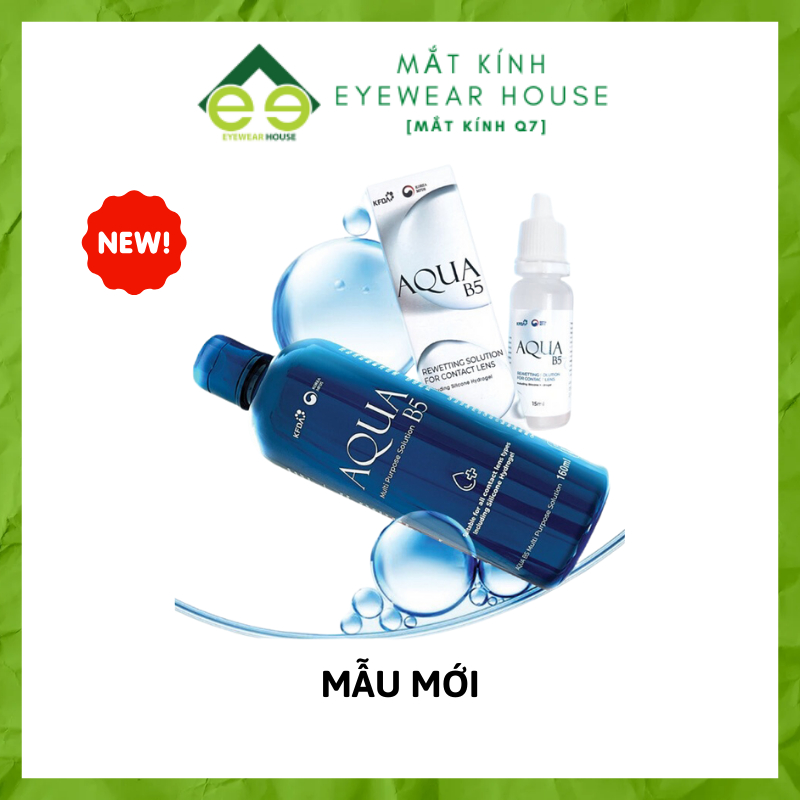 Nước Nhỏ Mắt Lens, nước ngâm Kính áp tròng Aqua 15ml