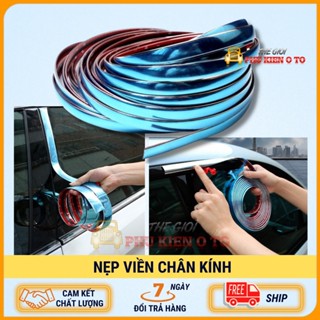 Cuộn 13M Nẹp Viền Trang Trí Chân Kính Ô Tô Mạ Crom Bản 1cm - 2cm - 3cm nẹp viền kính, cửa xe, badsok