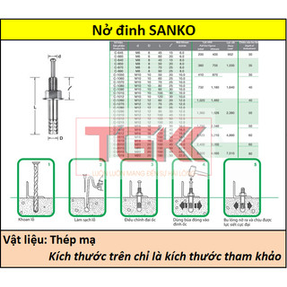 Nở đinh mạ Sanko dòng C M8