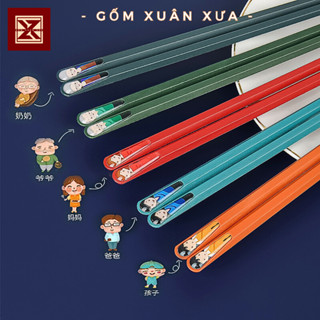 Đũa sợi thủy tinh (Nhựa) Gốm Xuân Xưa, đũa sợi thủy tinh kháng khuẩn, chống nấm mốc, đũa ăn cơm.