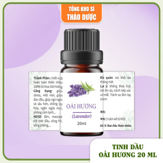 Tinh dầu Oải Hương Lavender 20ml, hương nước hoa thơm phòng, khuếch tán, đuổi muỗi.
