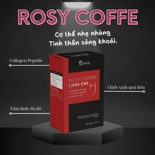 Cà phê giảm cân ROSY COFFE cà phê linh chi giảm cân chính hãng, giảm béo, giảm mỡ bụng an toàn hiệu quả, hộp 12 gói