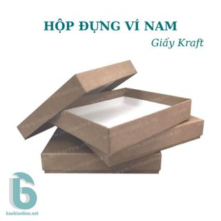 Hộp đựng ví nam màu giấy kraft | hộp đựng ví nam cầm tay - baobionline
