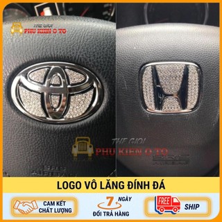 Dán logo vô lăng đính đá sang trọng cho xe HYUNDAI - TOYOTA - MAZDA - HONDA phong cách VIP Nhật Bản