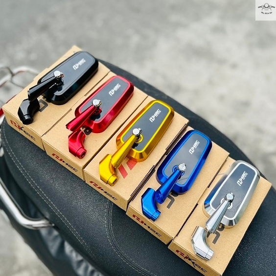 [Gương Trái] Gương Kiểu H2C Chân Ngắn Cho Xe Vespa Honda Và Các Dòng Khác