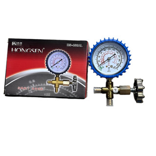 Đồng hồ gas đơn hạ áp hongsen 466al - đồng hồ nạp gas đơn hongsen áp thấp