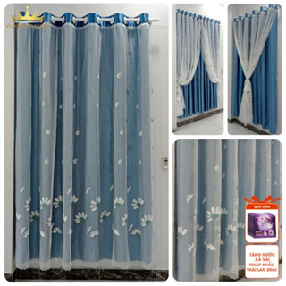 Rèm cửa 2 lớp họa tiết chống nắng trang trí decor nội thất giá rẻ VIP2LORE vuaremgiasi