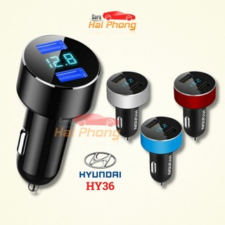 Tẩu Hyundai HY - 36 Chia 2 Cổng USB nhỏ gọn sạc điện thoại trên ô tô