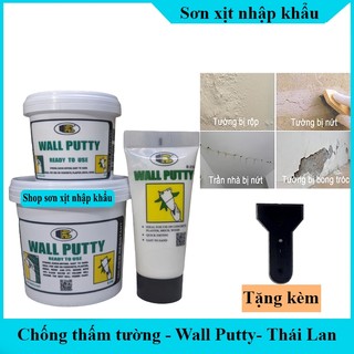 Chống thấm tường, Bột bả trám khe nứt tường, gỗ , trét thùng loa Bosny Wall Putty