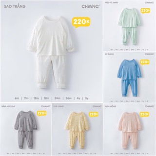 [CHÍNH HÃNG] Bộ quần áo trẻ em dài tay raglan cotton mềm mại thu đông Chaang