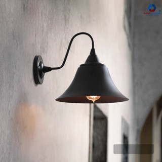 Đèn led gắn tường trang trí cầu thang cổng cột ngoài trời kiểu cần cong SuperVilighting