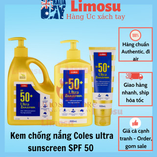 Kem Chống Nắng Coles Ultra Sunscreen SPF50+ kem chống nắng cho trẻ em - date 2026