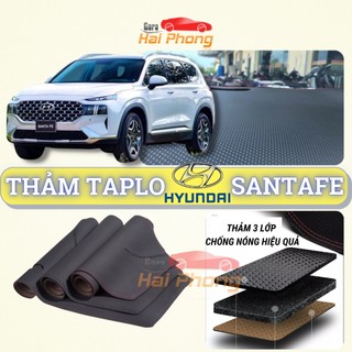 Thảm taplo Hyundai Santafe 2013 - 2024 dập vân Cacbon cao cấp, chống nóng ô tô hiệu quả