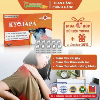 Viên Vai Gáy Kyojapa giảm đau nhức xương khớp, đau thần kinh tọa, đau lưng, đau vai gáy, thoái hóa khớp - Hộp 30 viên