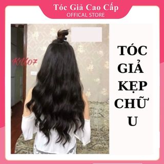 Tóc giả kẹp U ❤️FREESHIP❤️ Tóc giả kẹp U xoăn sóng 3 trục- mã ku07