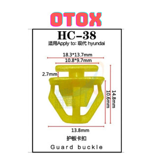 Bộ 20 đinh tán, chốt vít nở vit Nhựa Loại 1 cho xe hơi ô tô hyundai Nhựa Nylon Polyme AHC38