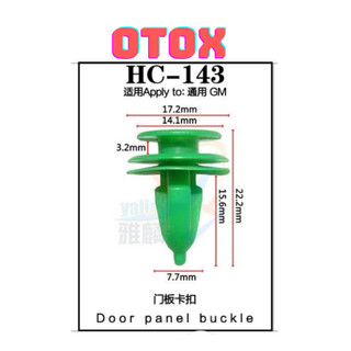 Bộ 20 đinh tán, chốt vít nở vit Nhựa Loại 1 cho xe hơi ô tô GM Nhựa Nylon Polyme AHC143