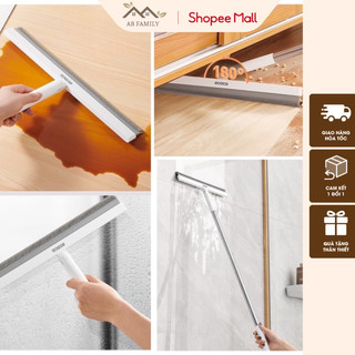  Cây gạt kính Ecoco chất liệu Silicon thế hệ mới| Chổi gạt sàn gạt nước xoay 180 độ cán dài đa năng E23139 